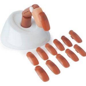 DEDO DE PRACTICA CON BASE Y 20 UÑAS